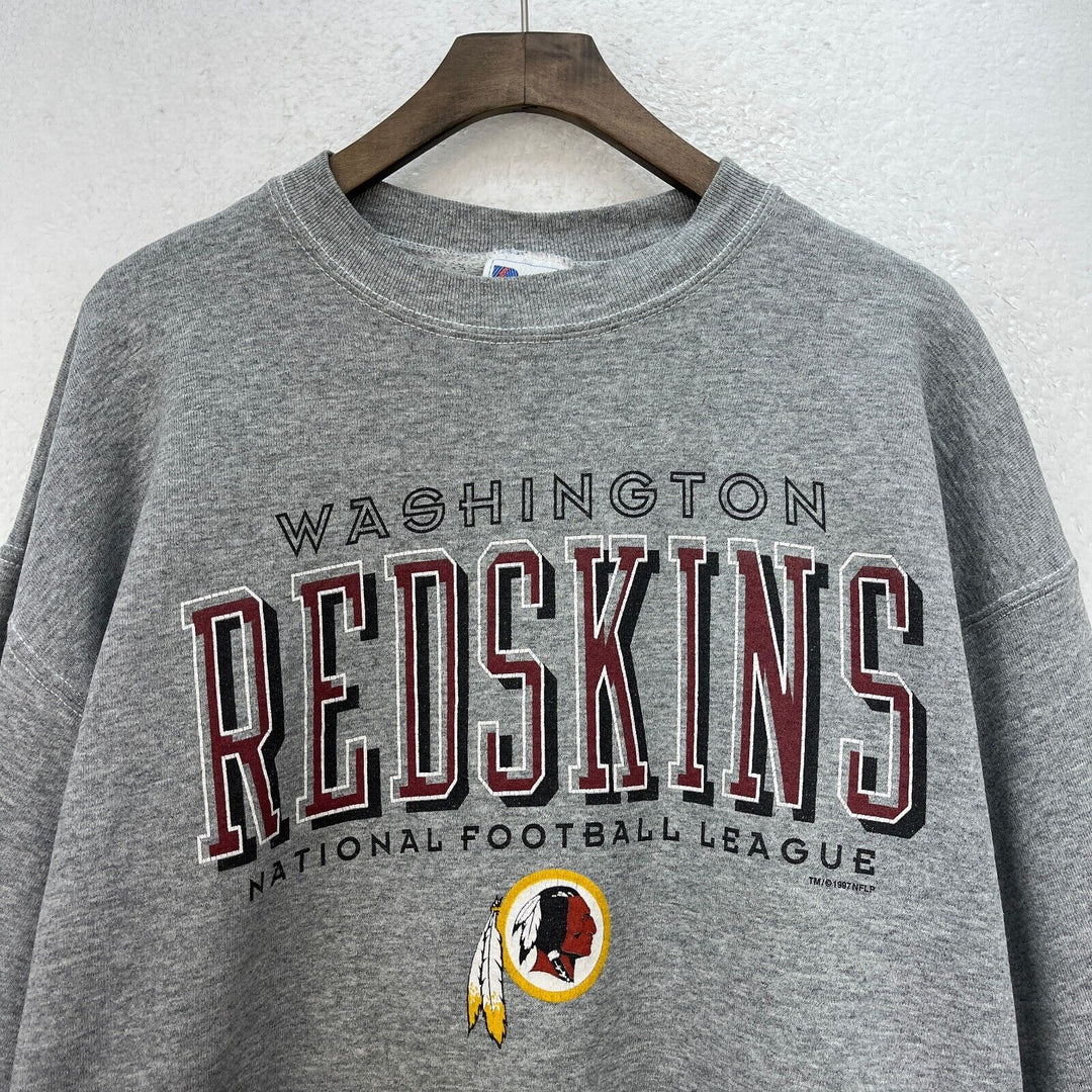 Vintage Pro Player Washington Redskins NFL Gray Sweatshirt Size XL