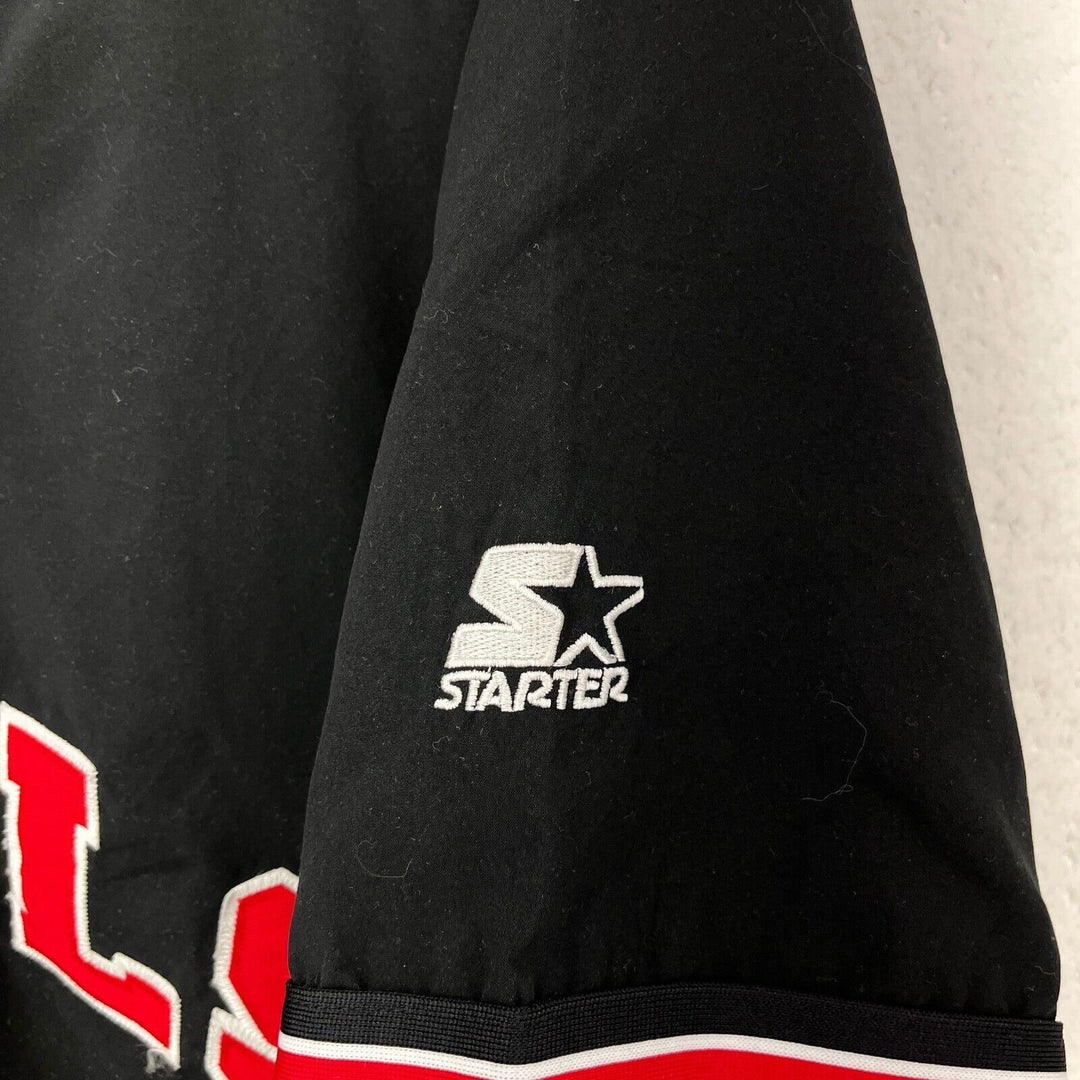 Vintage Starter Chicago Bulls NBA Quarter Zip Black Jersey Size L