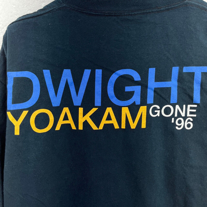 Vintage Dwight Yoakam Gone 96 Navy Blue T-shirt Size XL Single Stitch