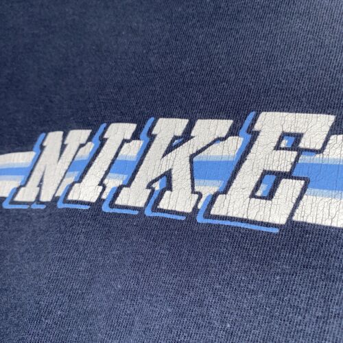 Vintage Nike Spell Out Logo Navy Blue T-shirt Size 2XL