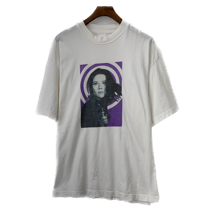 Vintage 1960 The Avengers Diana Rigg As Emma Peel Tv Show White T-shirt Size XL