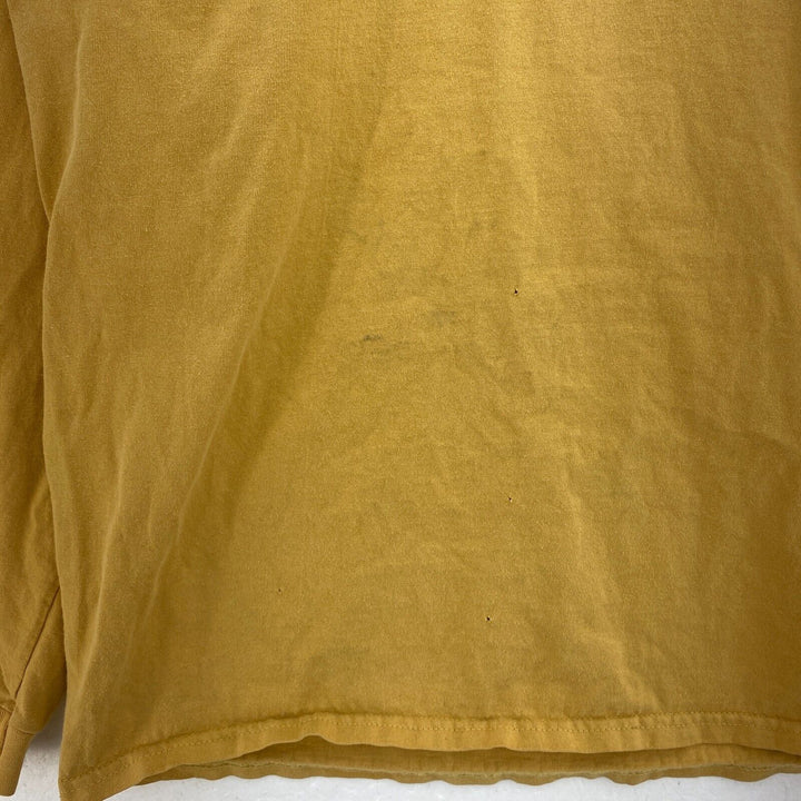 Nike Logo Swoosh Yellow Long Sleeve T-shirt Size L