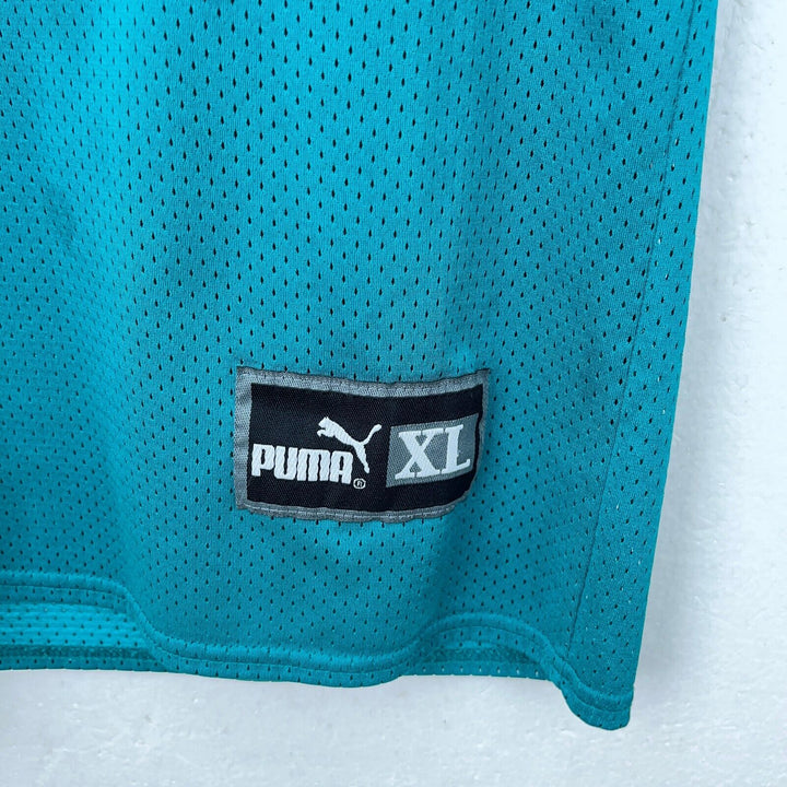 Vintage Puma Miami Dolphins #99 Jayson Taylor Teal Blue Jersey Size XL