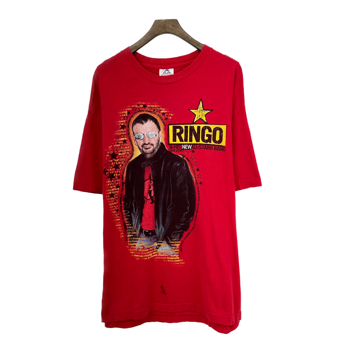 Vintage Ringo Starr His New All Star Band Red T-shirt Size XL