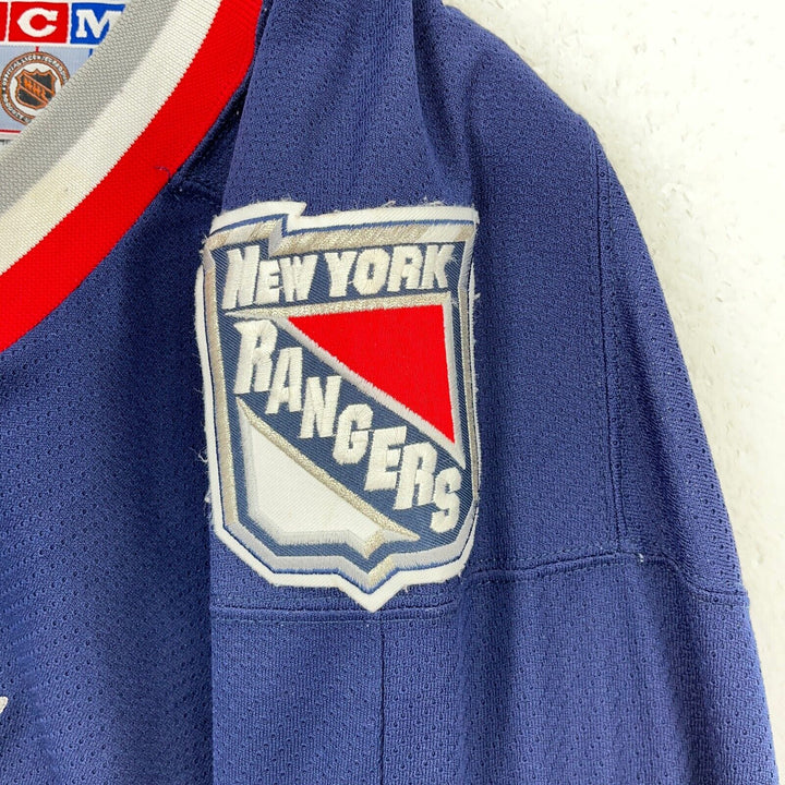 Vintage CCM New York Rangers NHL Ice Hockey Navy Blue Jersey Size XL