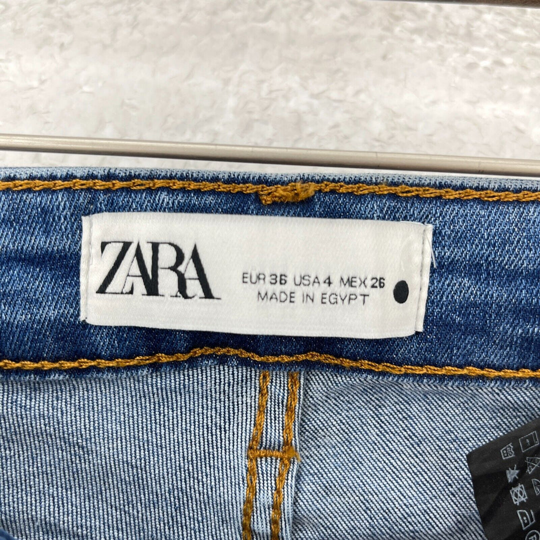 ZARA Blue Medium Wash Skinny Size 4