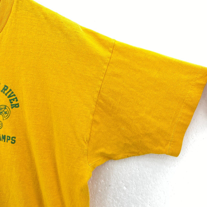 Ten Mile River Scout Camps Vintage 1960'sYellow T-shirt Size XL Kids