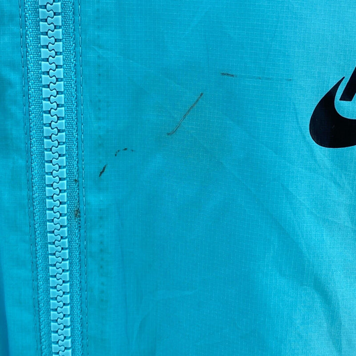 Vintage Nike Logo Full Zip Blue Track Jacket Size L Hooded Lightweight