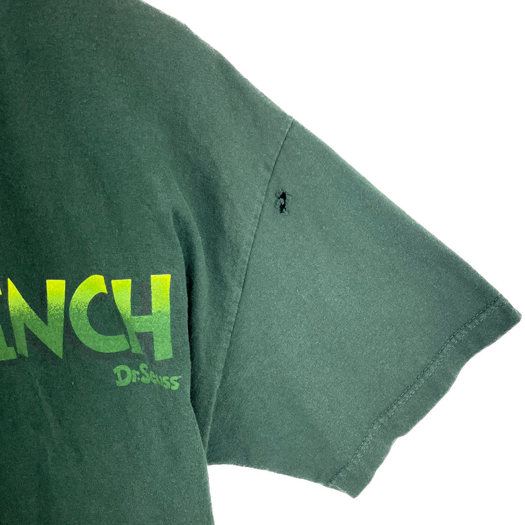Vintage The Grinch Dr. Seuss Graphic Print Green T-shirt Size XL