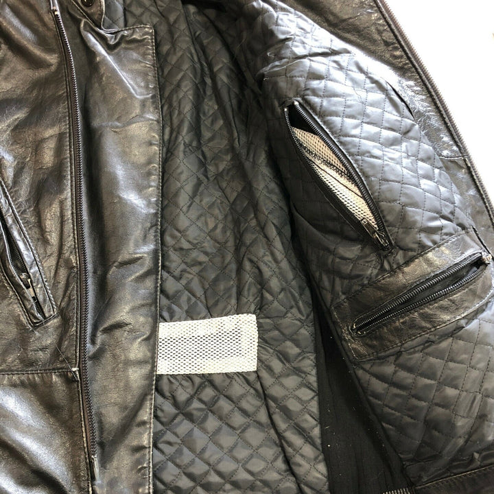 Vintage Leather Jacket Biker Motorcycle Size XS/S 90s