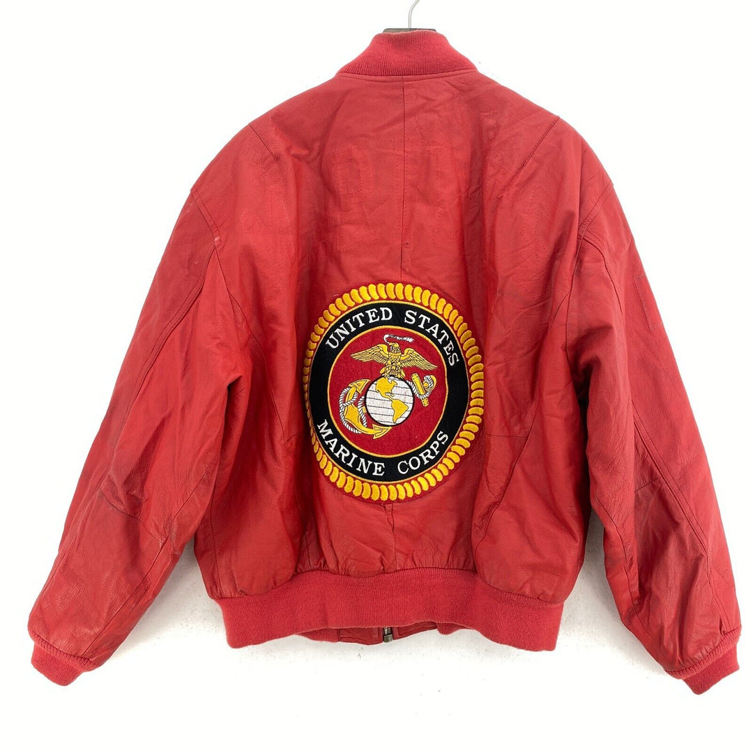 Vintage United States Marine Corps Red Bomber Jacket Size L