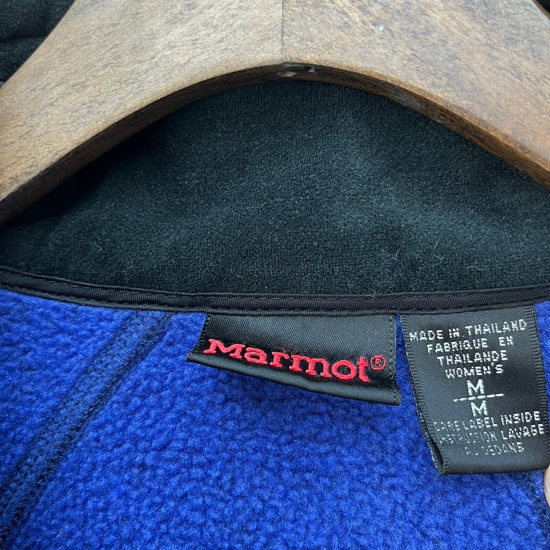 Women's Marmot Polartec Full Zip Fleece Jacket Size M Blue Activewear