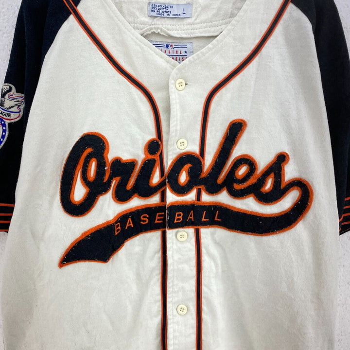 Vintage Starter Baltimore Orioles MLB Jersey Size L White Button Up