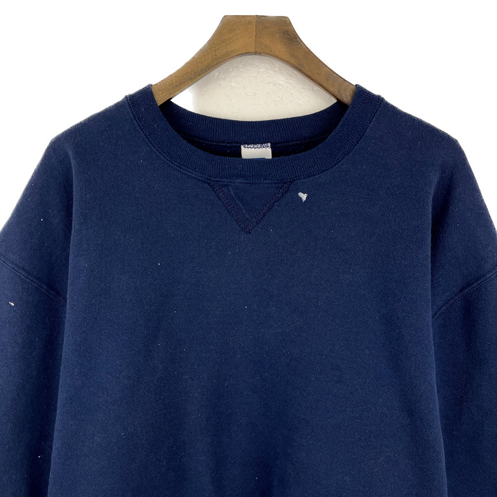 Vintage Russell Athletic Navy Blue Sweatshirt Size L Crew Neck