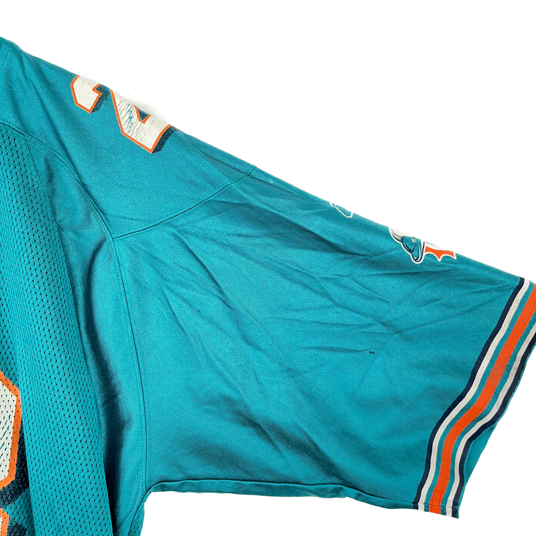 Vintage Reebok Miami Dolphins NFL Brown #23 Green Jersey Size XL