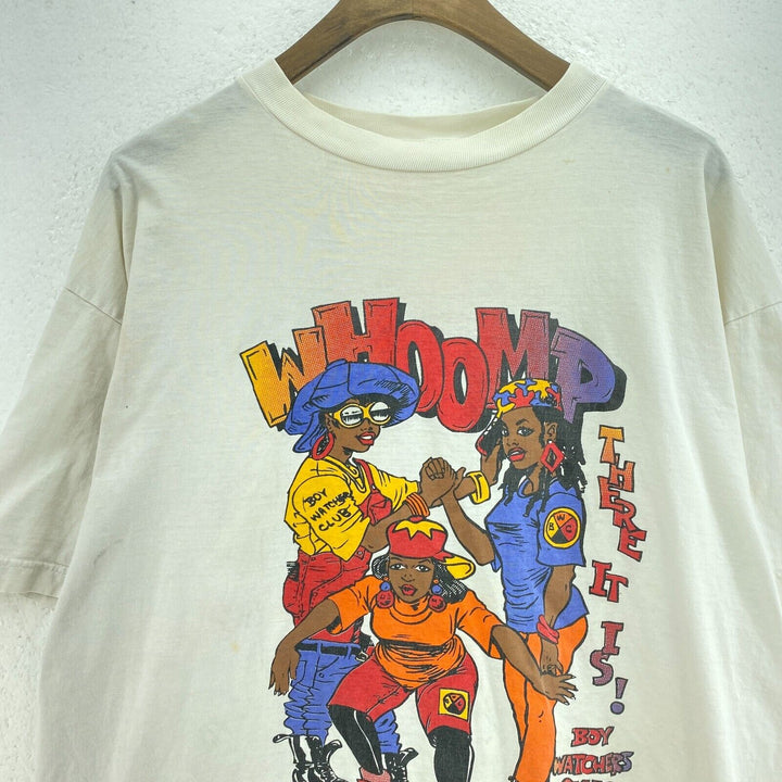 Vintage 1993 Whoo Mp There It Is Boy Watcher Club White T-shirt Size L