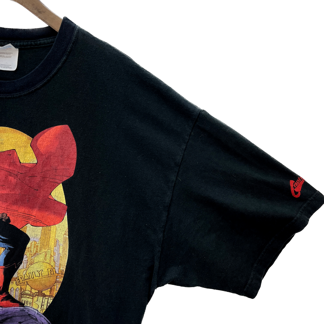 Superman DC Comics Graphitti Superhero Vintage Graphic T-shirt Size XL Black 90s