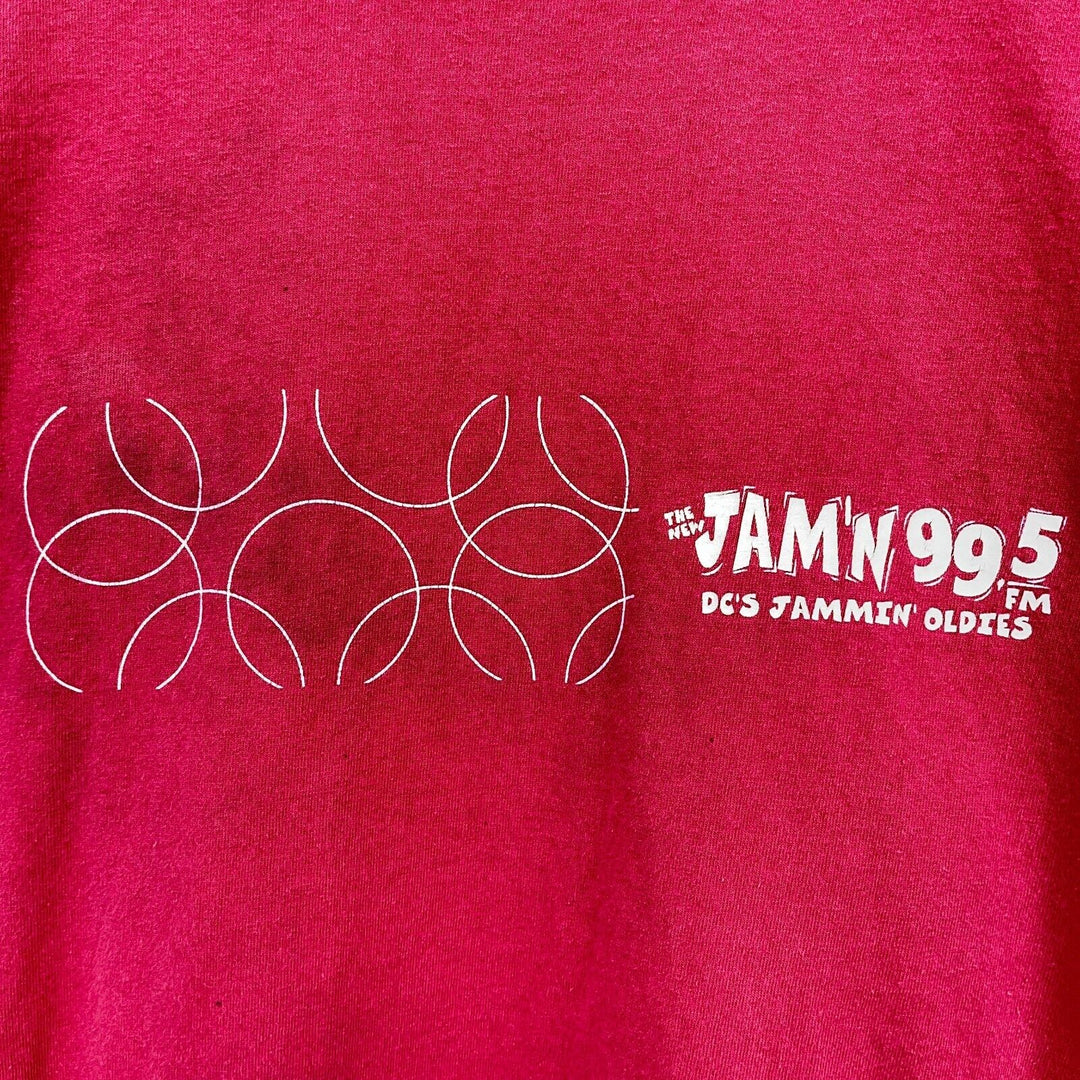 Vintage The New Jam'n Jamma Lamma Morning Show Live Pink T-shirt Size 2XL