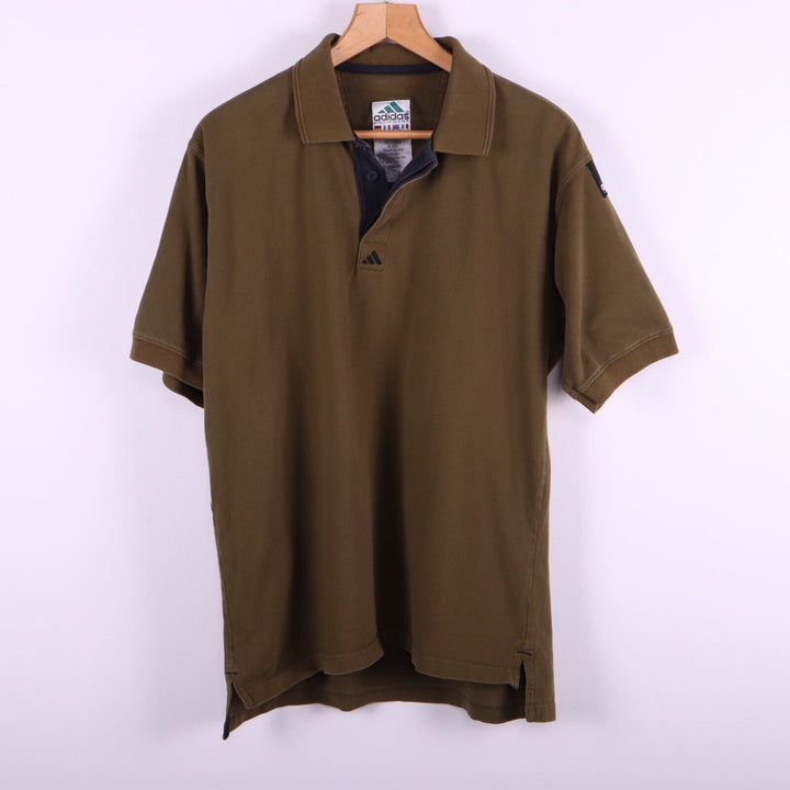 Adidas Vintage Green Polo T-shirt Size L 90s