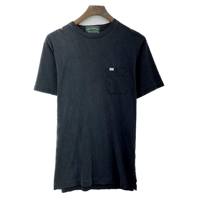 Vintage Polo Country Ralph Lauren Black Pocket T-shirt Size XL