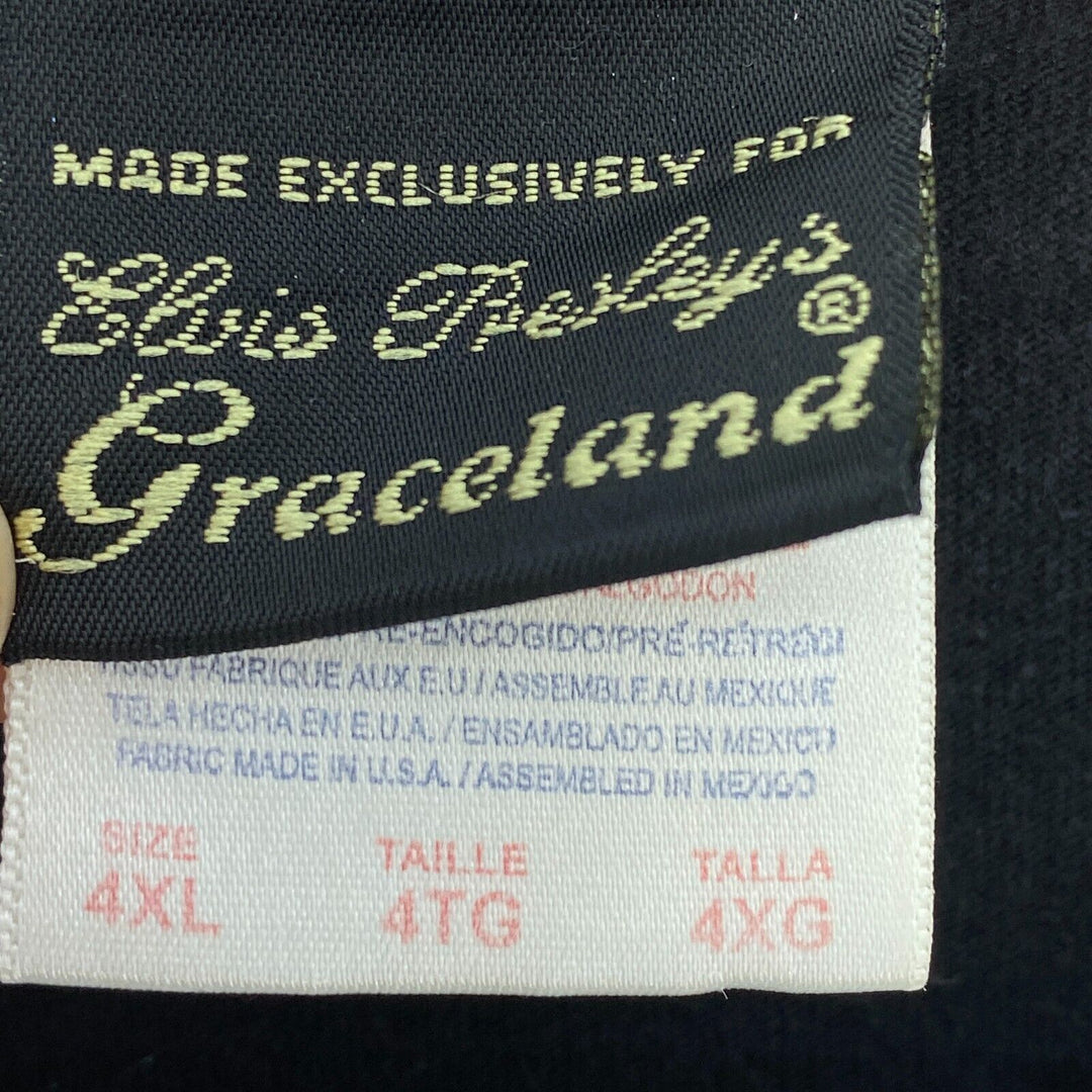 Vintage Elvis Presley Graceland Elvis Week 2002 Black T-shirt Size 4XL