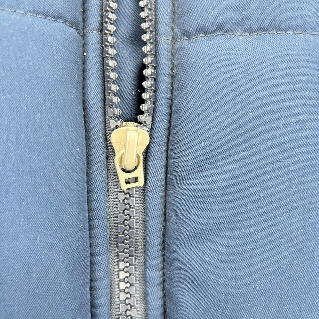 Vintage Nike Swoosh Full Zip Logo Navy Blue Hooded Insulated Jacket Size XL