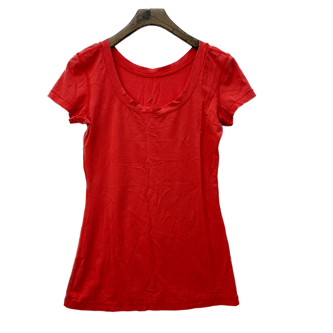 Lululemon Orange Slim Short Sleeve T-shirt Activewear Size 4
