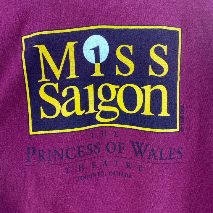 Miss Saigon The Princess Of Wales 1988 Show Vintage Red T-shirt Size L 80s