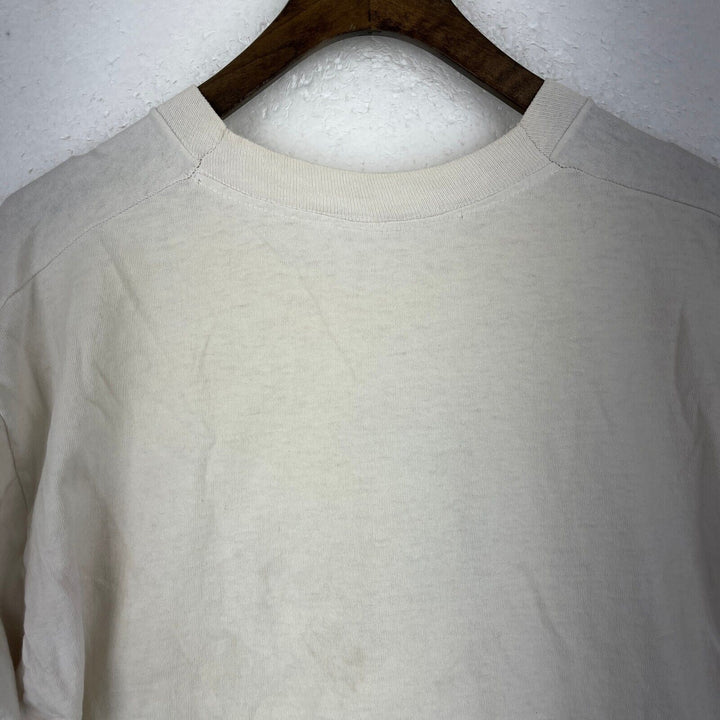 Vintage J.Crew 1992 Drewing Rapper Skate White T-shirt Size S Single Stitch