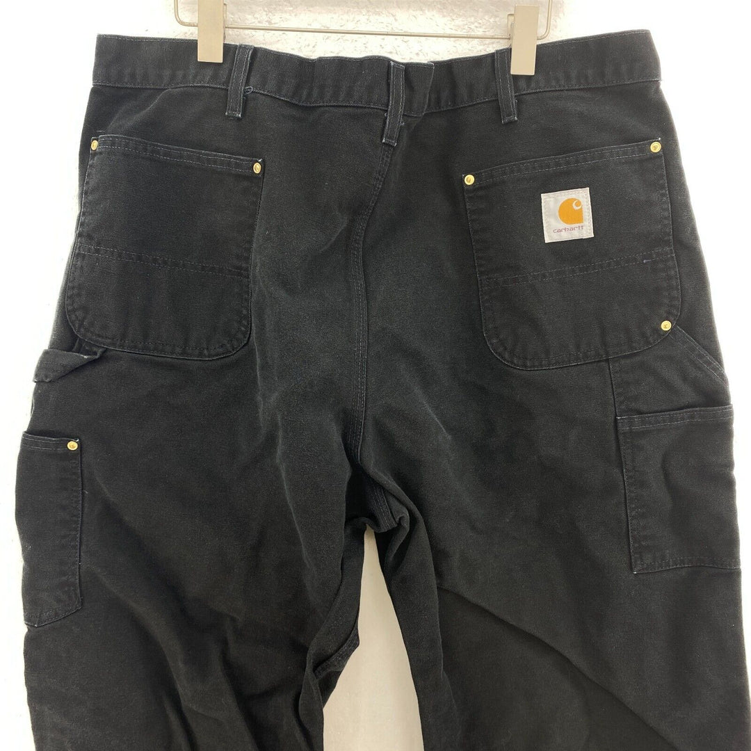 Vintage Carhartt Double Knee Workwear Canvas Navy Blue Pants Size 41 x 30