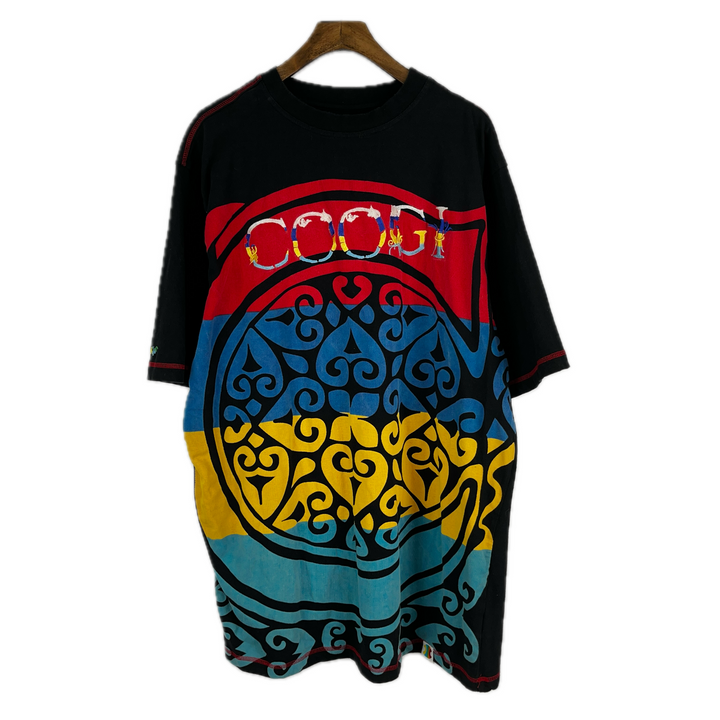 Coogi colorful Shirt Great Graphic Stitched Embroidered Australia Hip Hop Urban