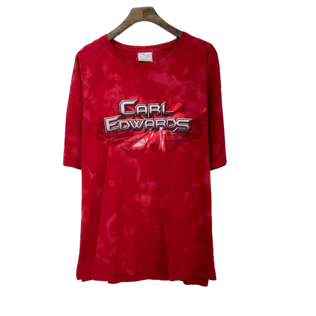 Vintage chase Carl Edwards Car Racing Red T-shirt Size XL