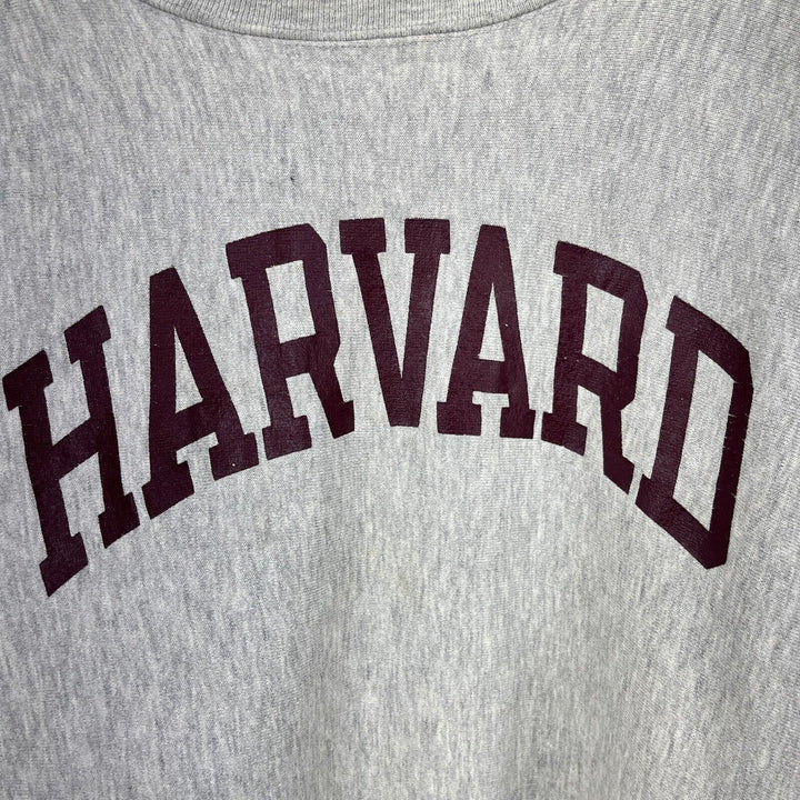 Vintage Champion Reverse Weave Warm Up 80s Harvard Gray Sweatshirt Size L
