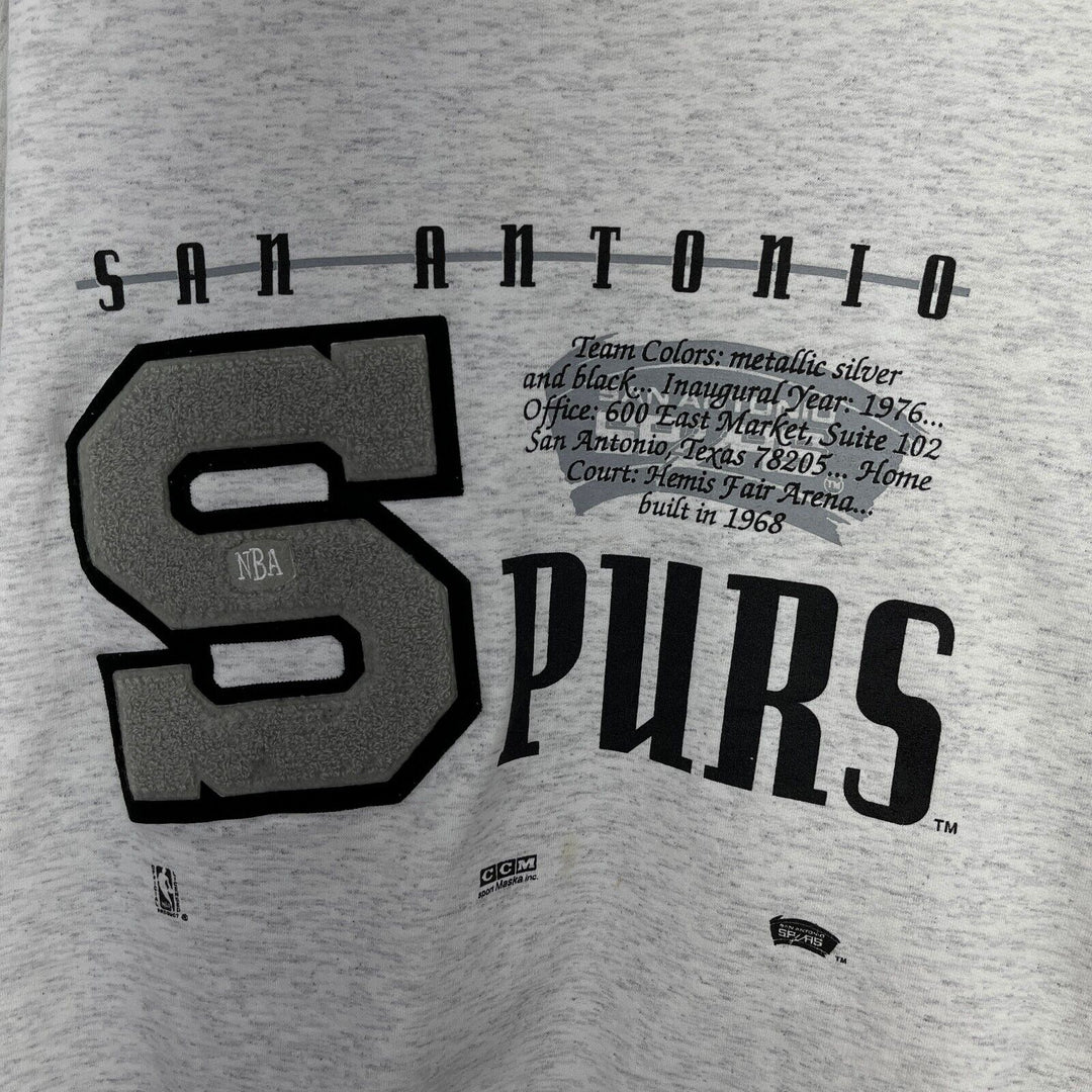 Vintage Nutmeg San Antonio Spurs NBA Gray Sweatshirt Size XL