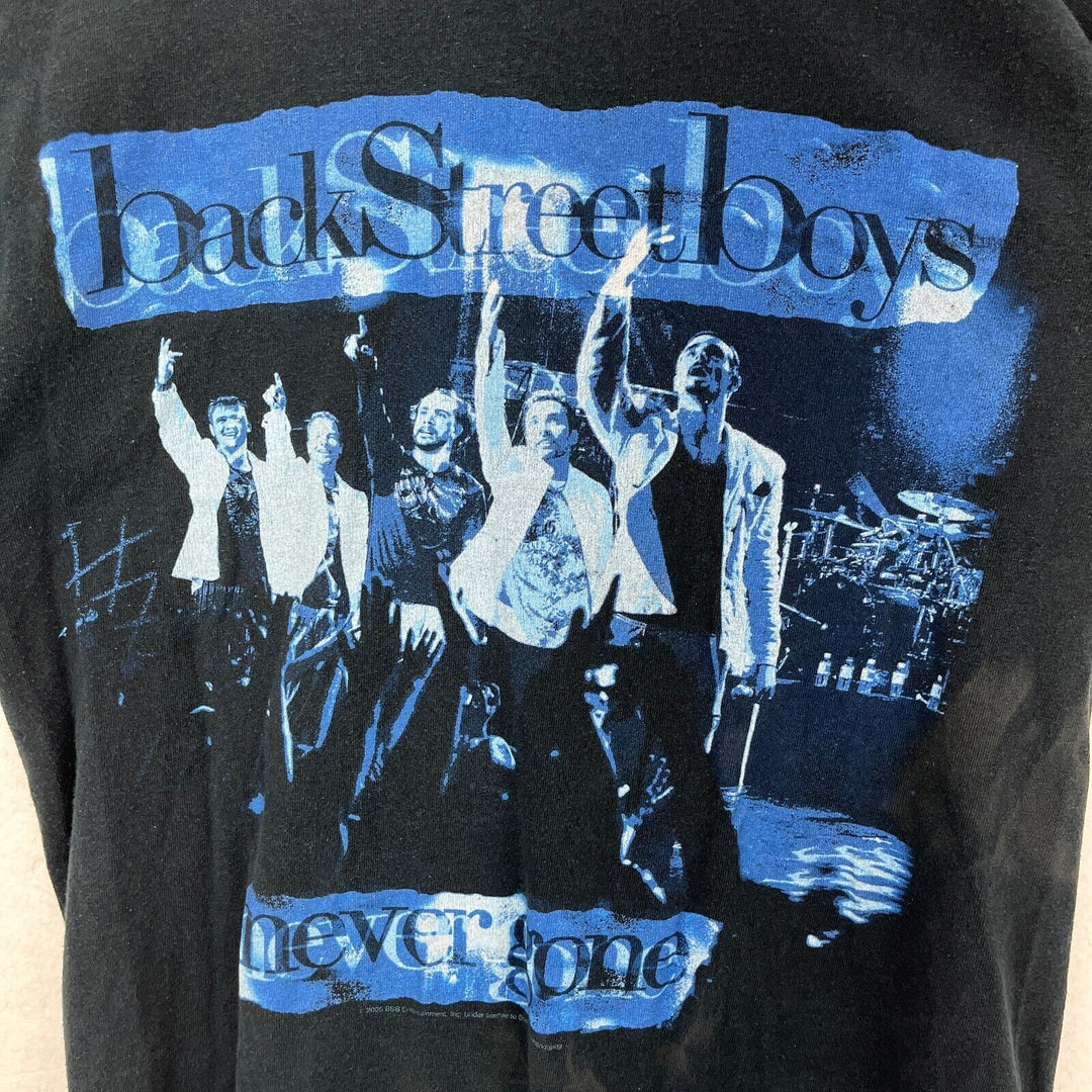 Vintage Back Street Boys Never Gone Tour 2005 Black T-shirt Size S