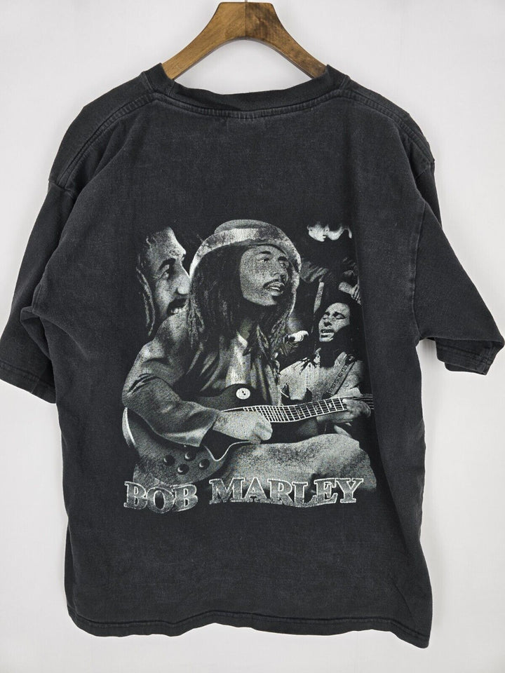 Vintage Bob Marley T Shirt Reggae Hip Hop Dance Double Sided Rap Tee XXL