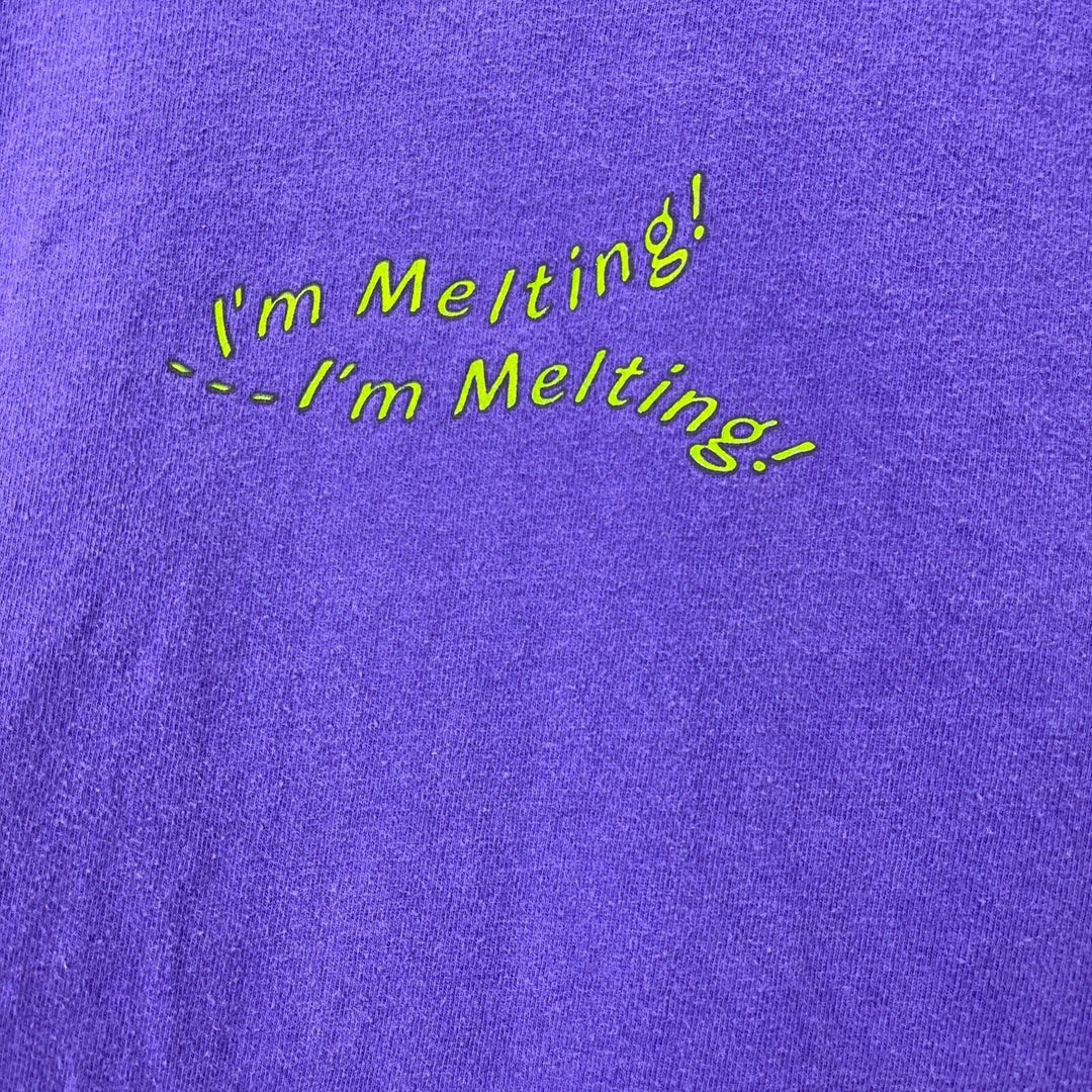 Vintage The Wizard Of Oz Wicked Witch Of The West I'm Melting Purple T-Shirt XL