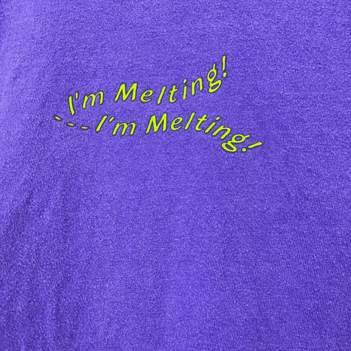 Vintage The Wizard Of Oz Wicked Witch Of The West I'm Melting Purple T-Shirt XL