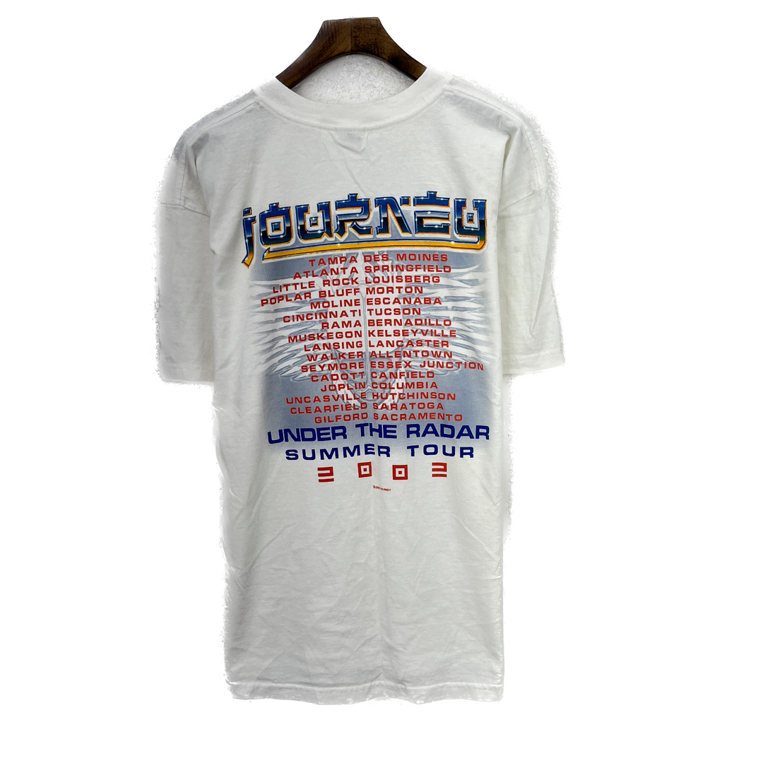 Vintage Journey Under The Radar Summer Tour 2002 White T-shirt Size L