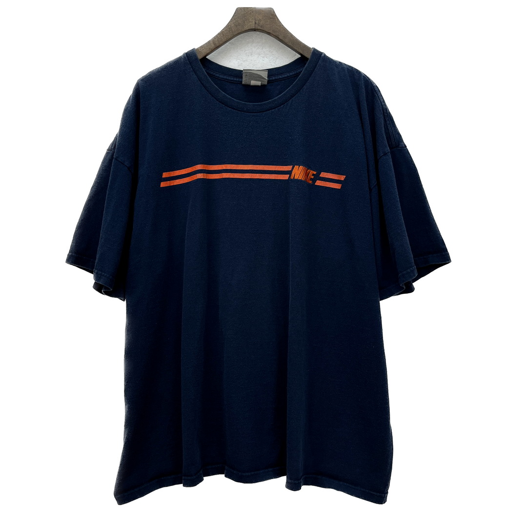 Nike Spell Out Embroidered Logo Navy Blue T-shirt Size 2XL