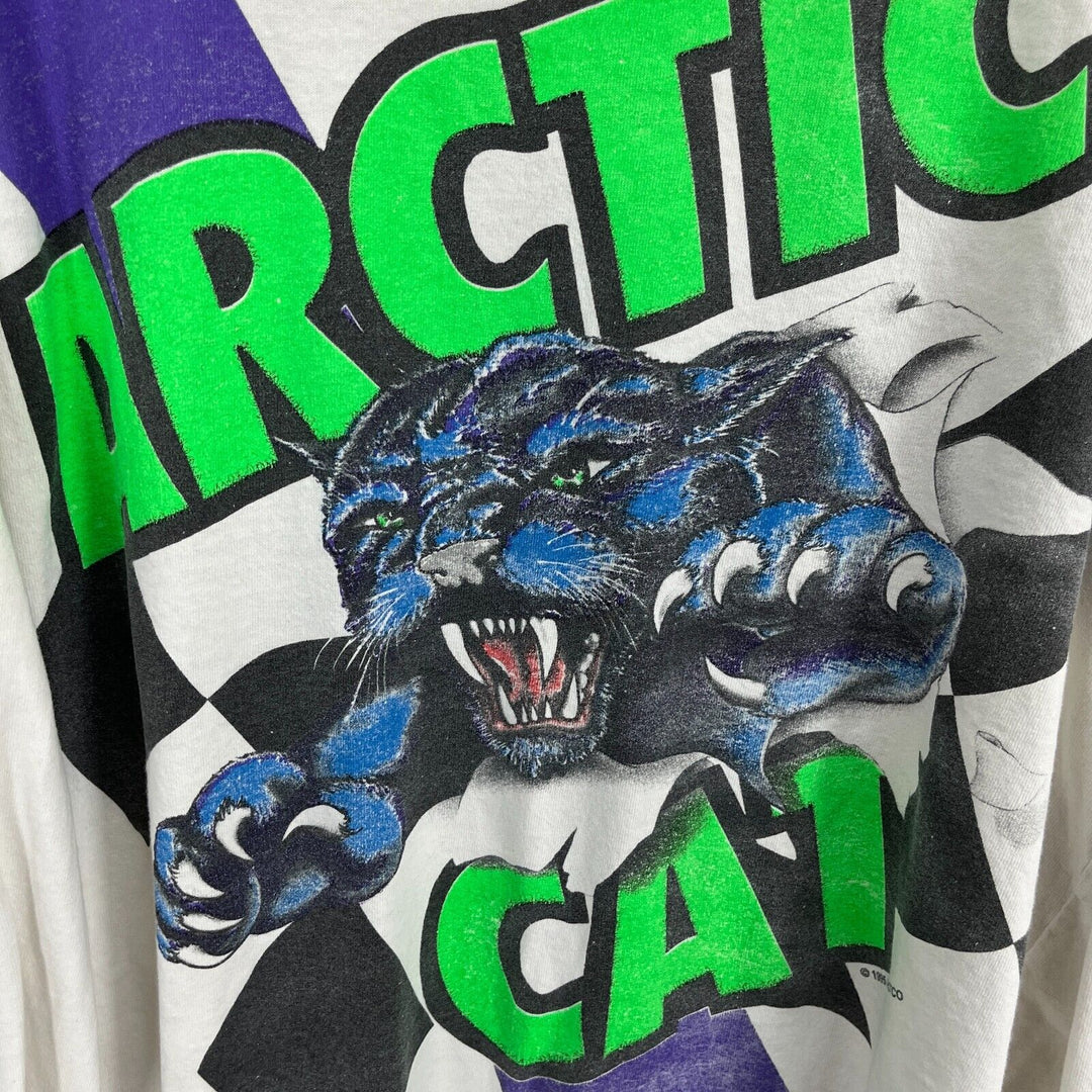 Vintage Arctic Cat Panther Long Sleeve T-Shirt Size XL Snowmobile 1995