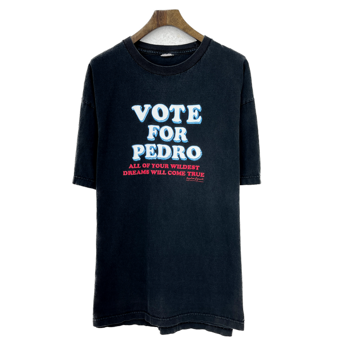 Vintage Vote For Pedro Napoleon Dynamite Black T-shirt Size M
