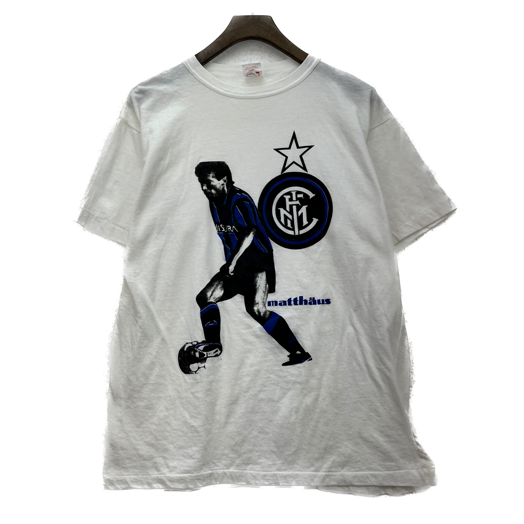 Vintage Matthaus Football Germany White T-shirt Size L