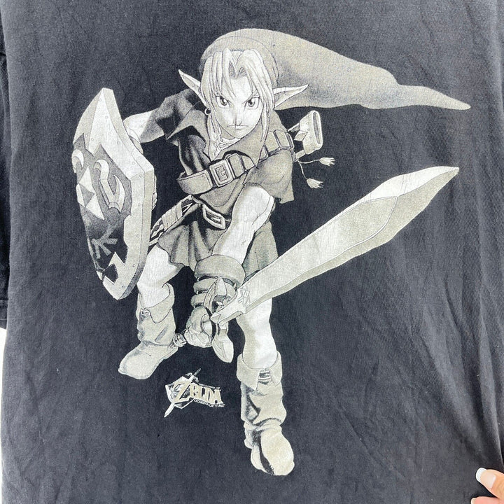 1998 The Legend Zelda Ocarina Of Time Video Game Promo Black T Shirt Size XL