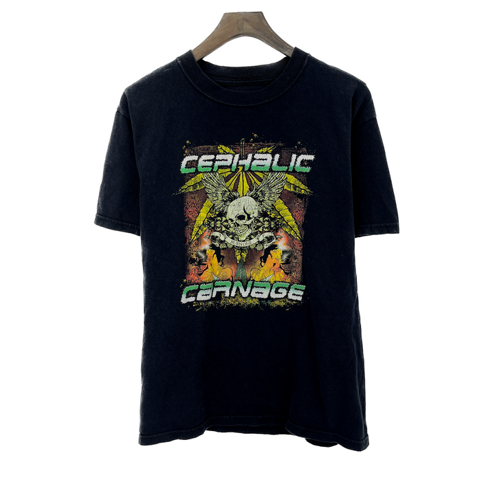 Vintage Cephalic Carnage Burn One Metal Band Black T-shirt Size M