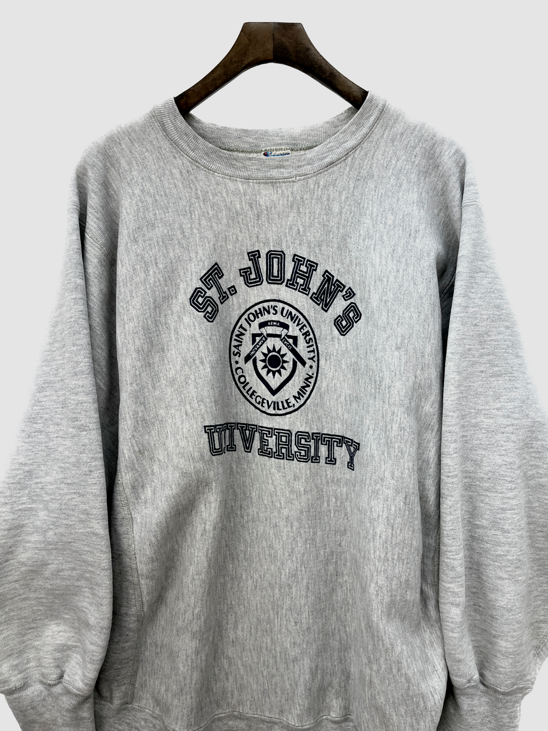 St. John's University Champion Reverse Weave Sweatshirt Size XL Gray 80s