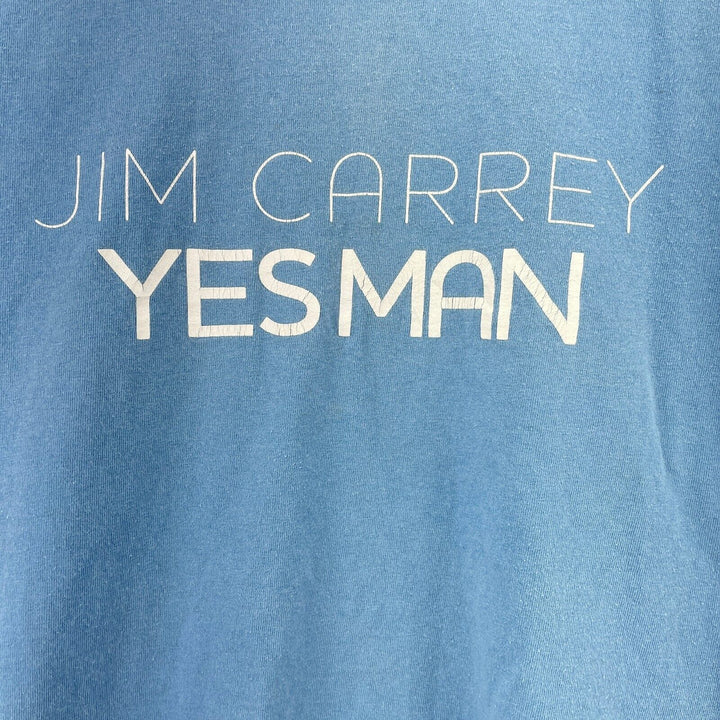 Vintage Y2K Yes Man Jim Carrey Rare Movie Promo T-shirt Blue Size L