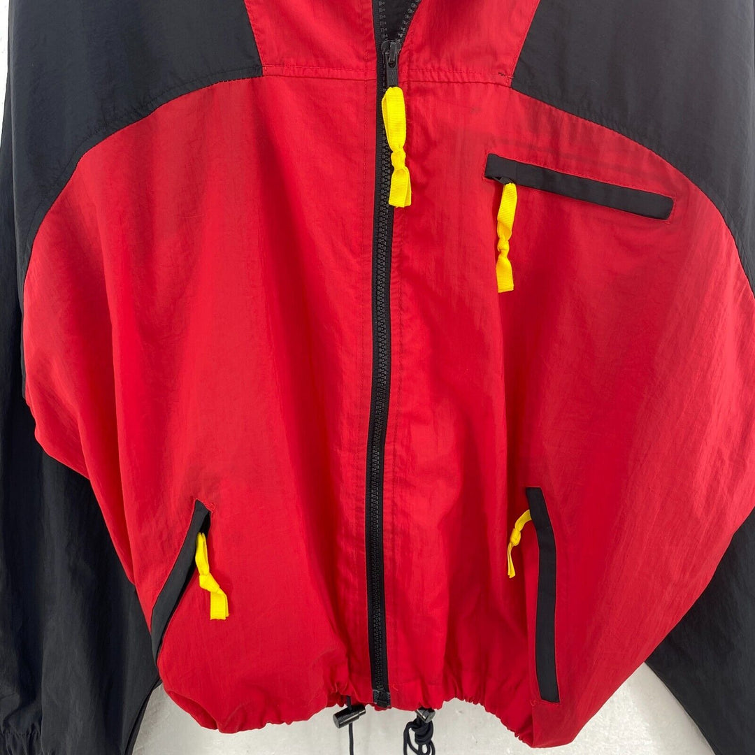 Vintage Marlboro Full Zip Red Hooded Light Jacket Size XL