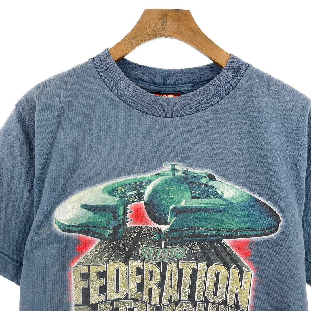 Vintage Star Wars Battleship Federation Blue 90s T-Shirt Kids Size Large