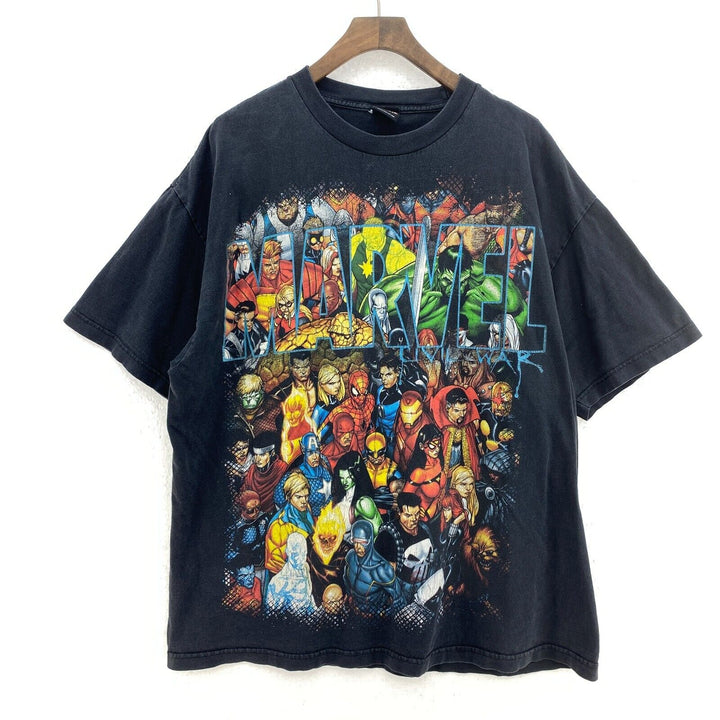 Vintage DC Comics Marvel Super Hero Spider Man Black T-shirt Size M
